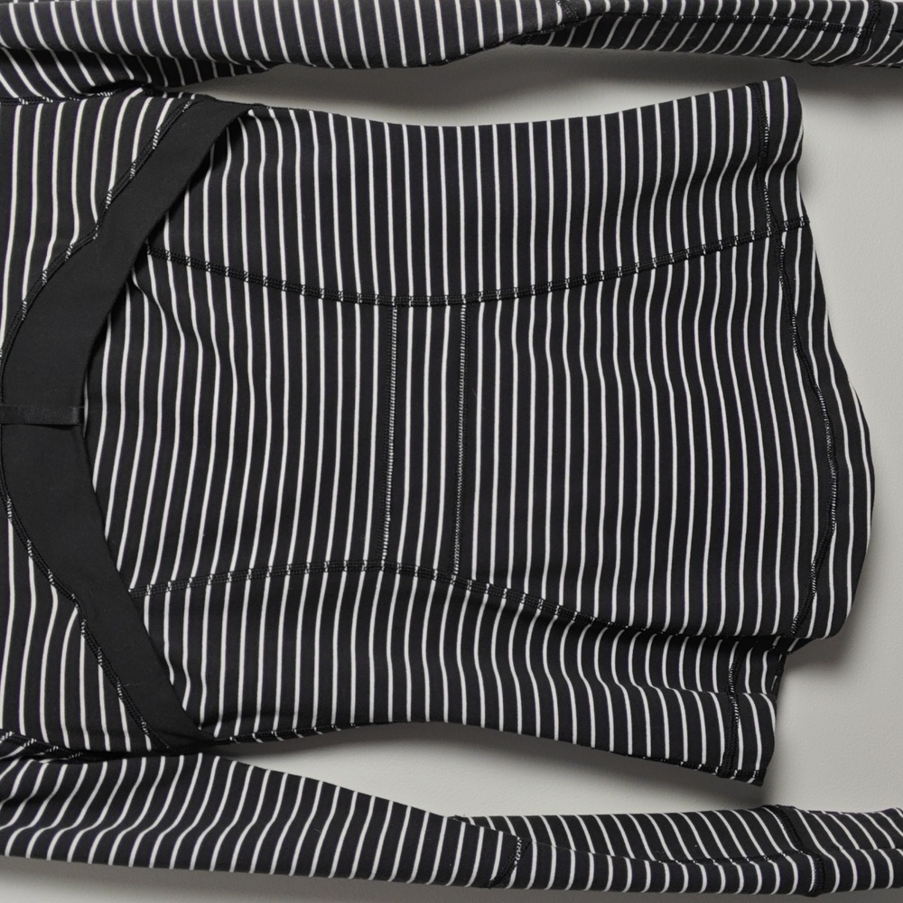 LULULEMON Define Jacket Full Zip Parallel Striped Black and White Size 6 - Picture 13 of 16
